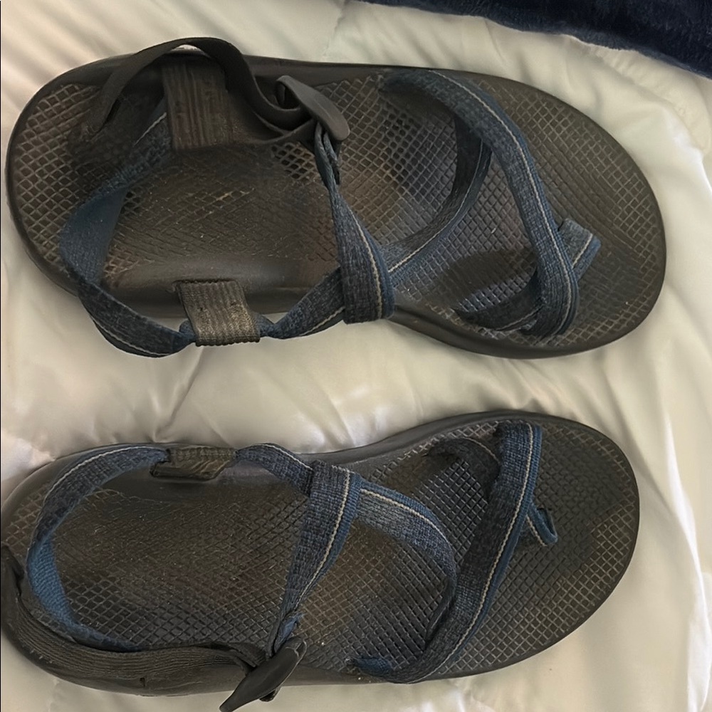 Chaco Black and Navy Strappy Sandals